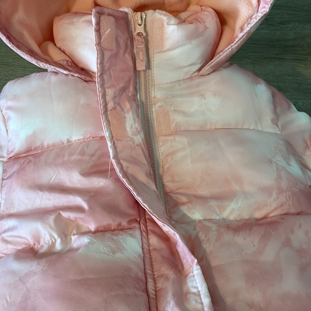 Pink Tie-Dye Puffer Jacket - Picture 4 of 6